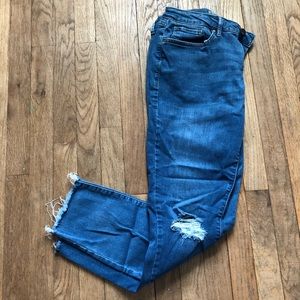 A.N.A mid rise skinny distressed jeans